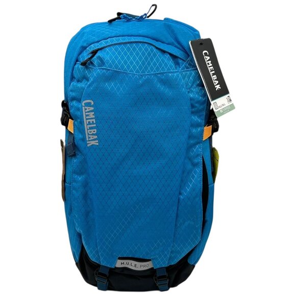 CAMELBAK M.U.L.E Pro 14L Bike Hydration Backpack 100 oz, Ibiza Blue/Orange